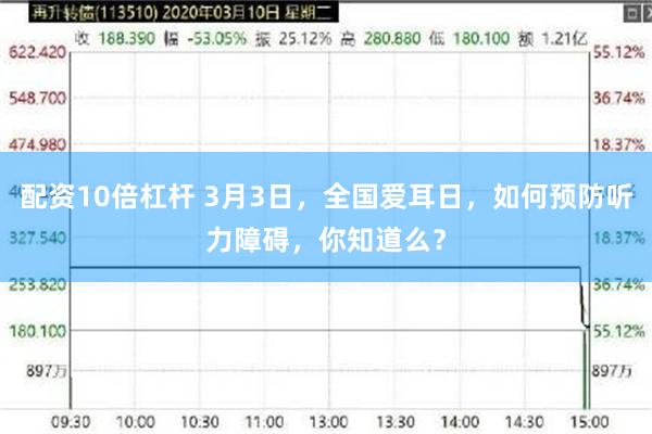 配资10倍杠杆 3月3日，全国爱耳日，如何预防听力障碍，你知道么？