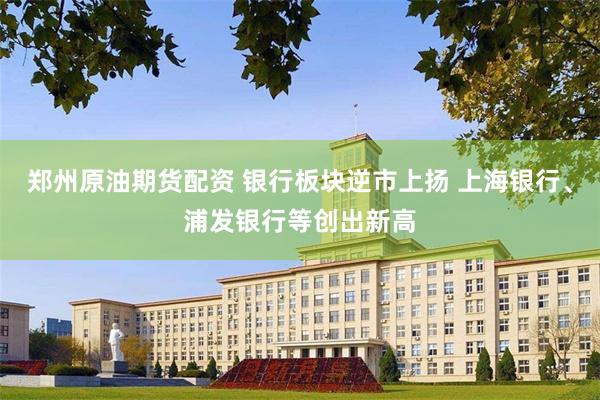 郑州原油期货配资 银行板块逆市上扬 上海银行、浦发银行等创出新高